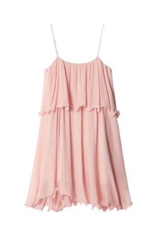 Vestido com folhos - Laranja
