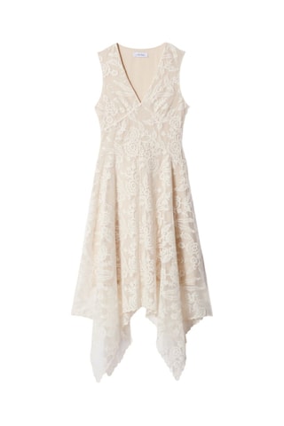 Vestido estilo patinadora em renda - Branco