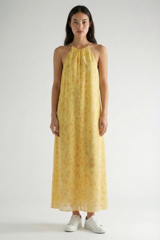 Robe longue en ramie - Jaune