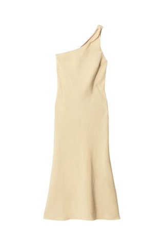 Robe asymétrique en lin - Jaune