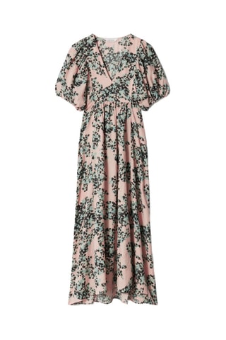 Vestido comprido - Laranja e preto
