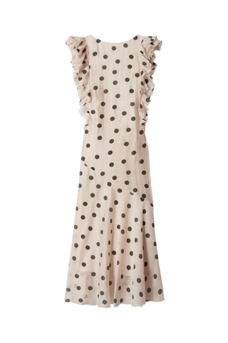 Vestido médio - Bege