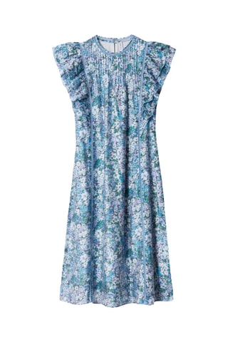 Vestido estilo patinadora - Azul-claro e branco