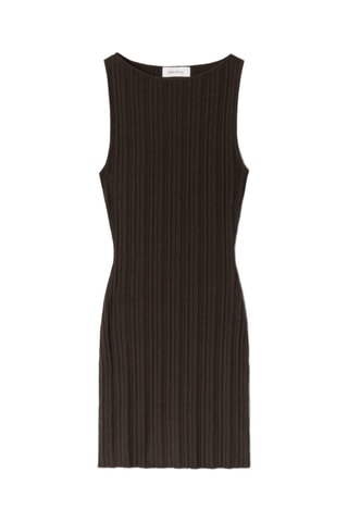 Vestido justo - Castanho