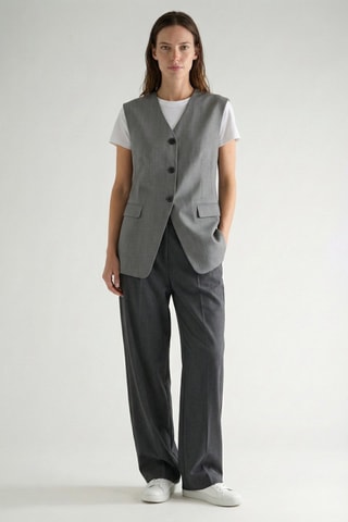 Gilet de costume en laine - Gris