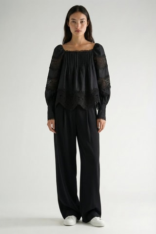 Blouse en ramie - Noir