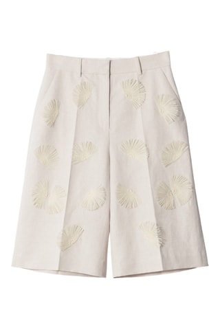 Short en lin - Blanc