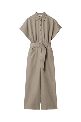Combinaison en lin - Beige foncé