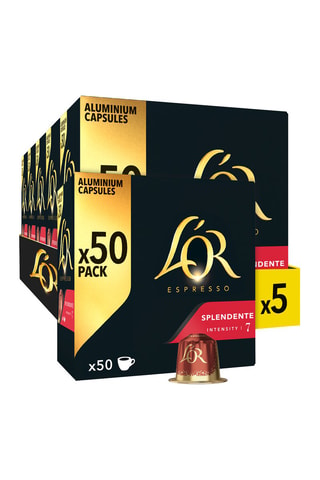 250 cápsulas - Café Splendente - Intensidad 7 - 5 x 50 cápsulas L'Or Espresso