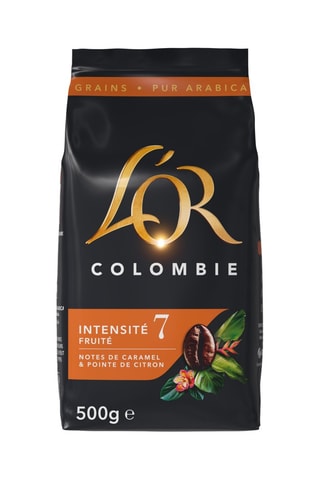 6 x 500 g - Café en grano L'Or Colombia - Intensidad 7