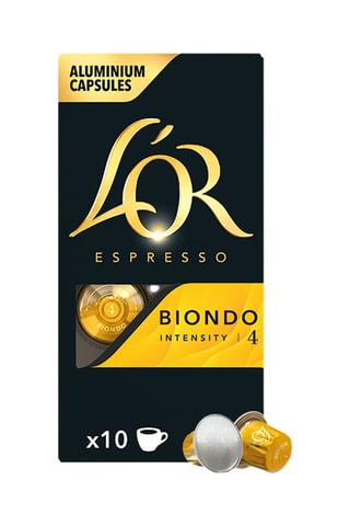 100 cápsulas - Café Biondo - Intensidad 4 - 10 x 10 cápsulas L'Or Espresso