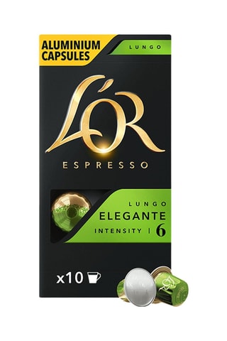100 cápsulas - Café Lungo Elegante - Intensidad 6 - 10 x 10 cápsulas L'Or Espresso