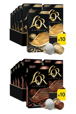 100 cápsulas L'Or Espresso - Café Vainilla + 100 cápsulas L'Or Espresso - Café Chocolate