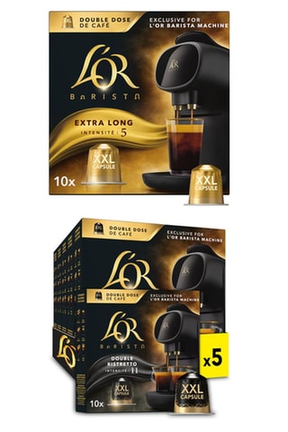 50 cápsulas L'Or Barista - Café Extralargo - Intensidad 5 + 50 cápsulas L'Or Barista - Café Doble Ristretto - Intensidad 11
