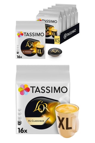 80 monodosis Tassimo - L'Or Café XL Intenso + 80 cápsulas Tassimo - L'Or Café XL Clásico