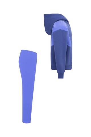 Sweat à capuche et legging polaire - Nike - Blanc et bleu