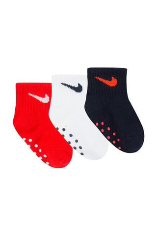 3 pares de calcetines - Blanco, negro y rojo