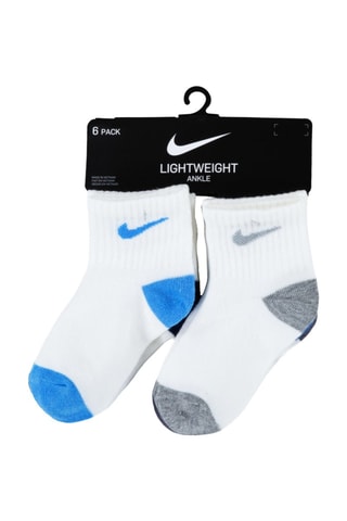 6 pares de calcetines - Blanco, azul y verde