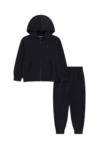 Sudadera con capucha y pantalón de chándal - Negro