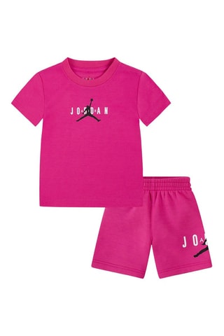 T-shirt et short - Blanc, noir et rose