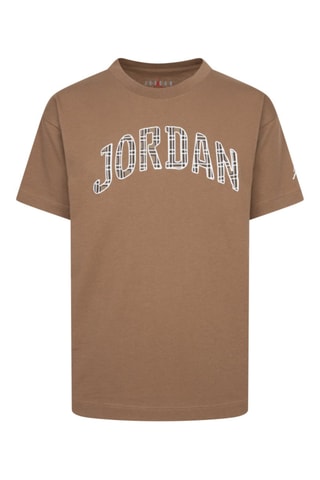 T-shirt Plaid - Jordan - Blanc et marron