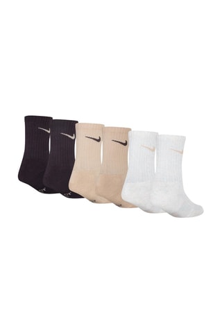 3 pares de calcetines - Blanco, beige y marrón