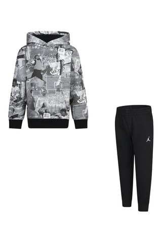 Sweat et pantalon molletonnés Michael Jordan - Blanc, noir et gris