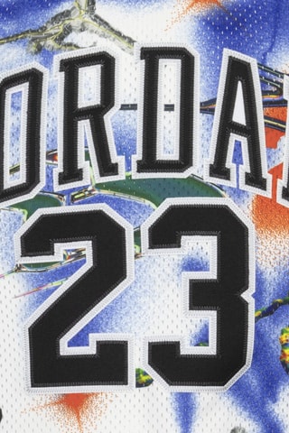 Maillot de basketball dip and dye - Blanc, noir et bleu