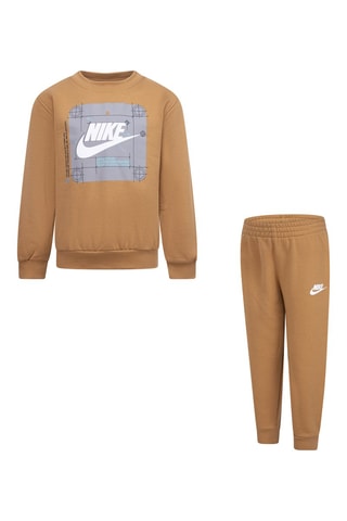 Sudadera y pantalón de chándal Fleece  - Blanco, azul y verde