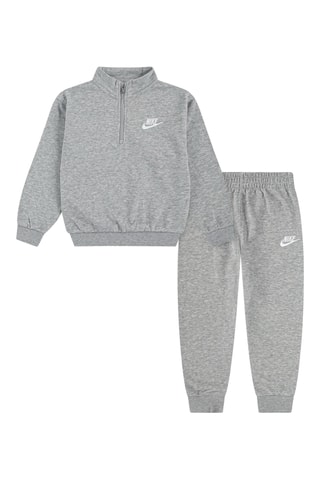 Sweat et pantalon polaires Club Quarter - Nike - Gris