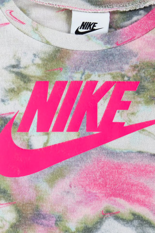 Sweat tie and dye et legging - Nike - Vert, rose et gris