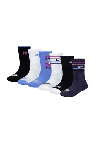 6 pares de calcetines - Nike - Blanco, negro y azul