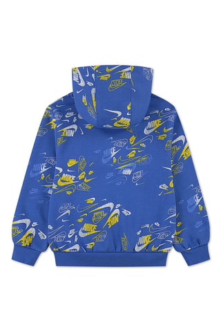 Sweat à capuche - Blanc, bleu et jaune