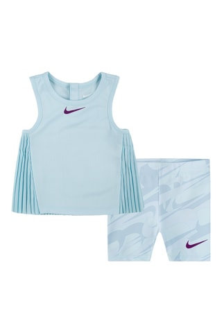 Camiseta de tirantes y mallas - Azul