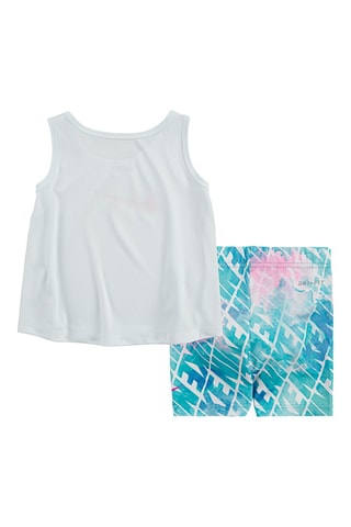 Camiseta de tirantes y short - Nike - Blanco, azul y rosa
