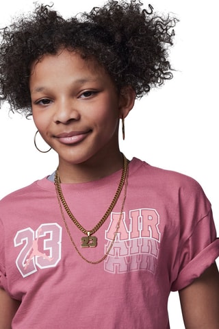Camiseta - Jordan - Blanco y rosa