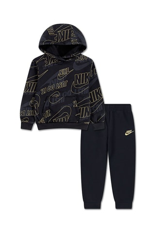 Sweat à capuche et pantalon polaires - Noir