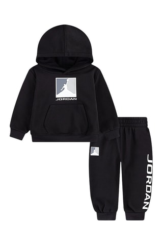 Sudadera con capucha y pantalón de chándal - Negro
