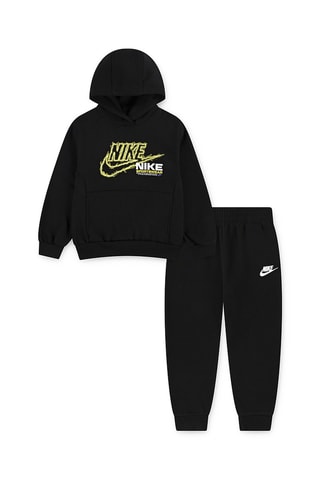 Sudadera con capucha y pantalón polares - Negro