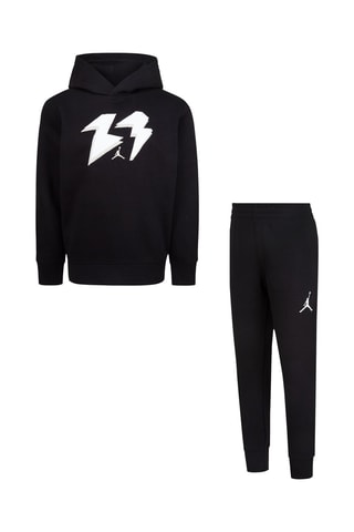 Sudadera con capucha y pantalón polar - Jordan - Blanco, negro y gris