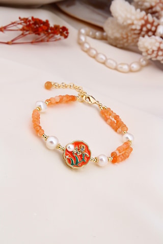 Bracelet - Plaqué or jaune et citrines