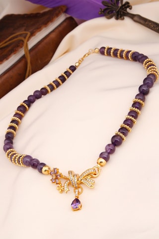 Collier - Améthystes et zircons