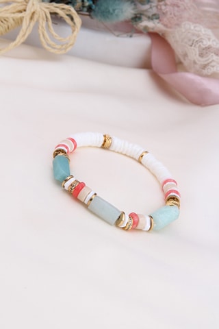 Bracelet - Plaqué or jaune et jaspes