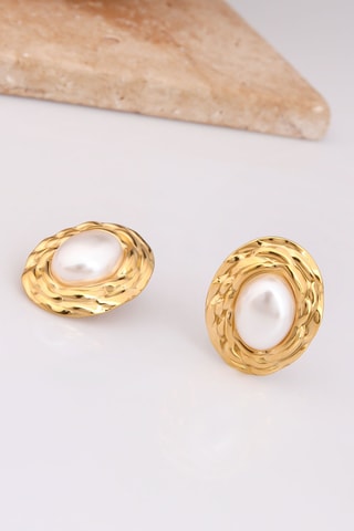Boucles d’oreilles - Plaqué or jaune et perles de culture
