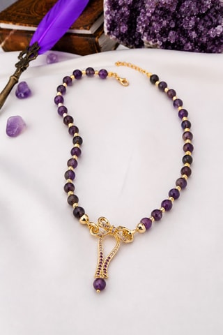 Collier - Améthystes et zircons