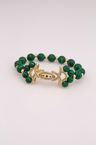 Bracelet - Malachites et zircons