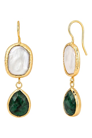 Boucles d'oreilles - Agates et perles de culture