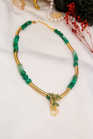 Collier - Opales et zircons