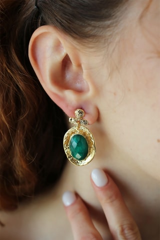 Boucles d'oreilles - Émeraude