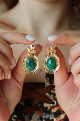 Boucles d'oreilles - Émeraude
